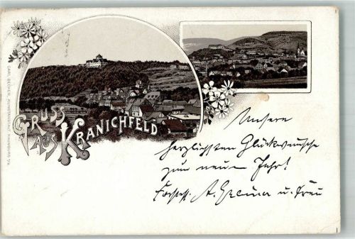 Kranichfeld 1894 Vorläufer Druck um 1890 Kranichfeld