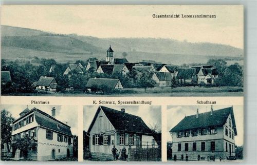 Lorenzenzimmern Spezerei Schwarz Pfarrhaus Schule