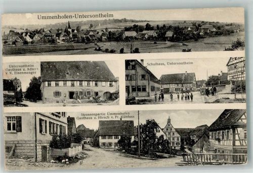 Ummenhofen 1922 Gasthaus zum Adler Schule Gasthaus zum Hirsch Inflationsporto
