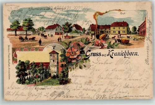 Kranichborn 1901 Erfurterstrasse Rittergut Heuwagen Kirche