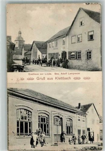 Klettbach 1912 Gasthaus zur Linde Dorfstrasse