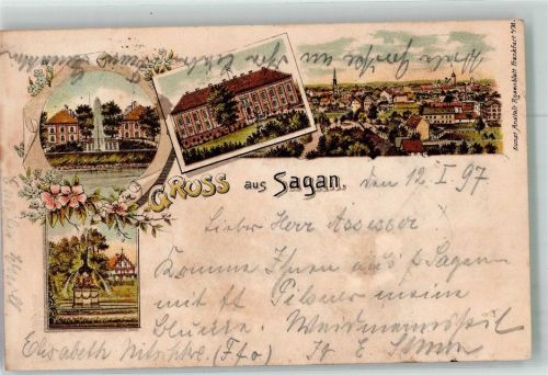 Sagan 1897 Schloss Denkmal