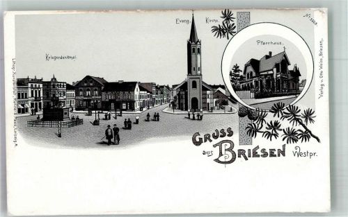 Briesen Kriegerdenkmal Ev. Kirche Pfarrhaus