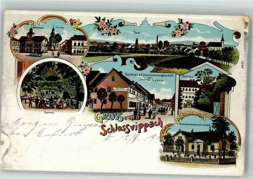 Schloßvippach Rathaus Gasthaus Hesse Gartenwirtschaft Schloss Kindergarten