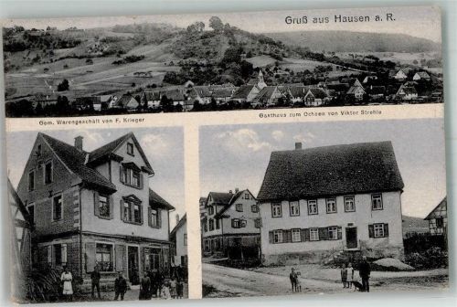 Hausen an der Rot 1921 Gemischtwaren Krieger Gasthaus zum Ochsen