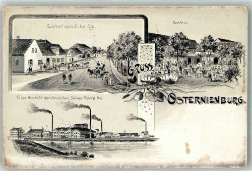 Osternienburg Deutsche Solvay-Werke Gasthaus zum Erbprinz Gartenwirtschaft