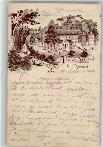 Tharandt 1897 Vorläufer Druck 1880-1889 Gasthaus Thalmühle