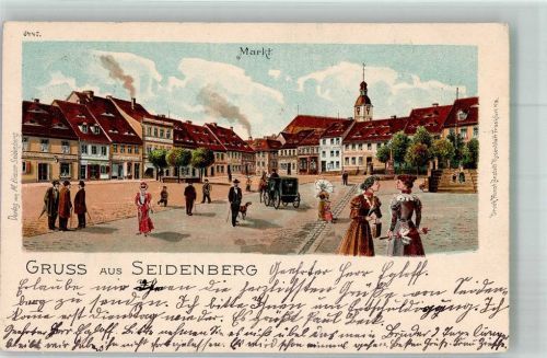 Seidenberg Zawidów Lithographie Marktplatz