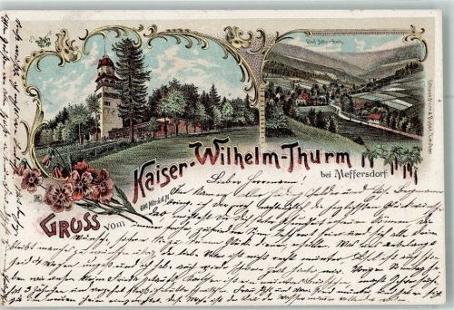 Meffersdorf Gasthaus Kaiser Wilhelm Turm Meffersdorf