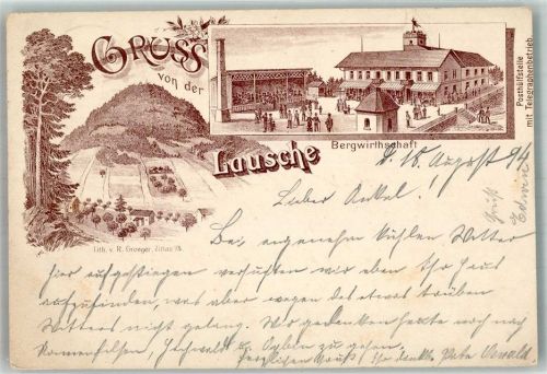 Waltersdorf 1894 Vorläufer Druck um 1890 Berggasthaus Lausche