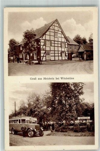 Witzhelden Metzholz Gasthaus von Emil Wingfeld Gartenwirtschaft Reisebus
