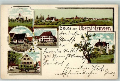 Oberstotzingen 1912 Schloss Gasthaus zum Hirsch Gasthaus zur Traube