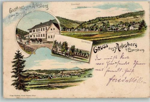 Elgersburg 1898 Arlesberg Gasthaus zum Arlesberg Schneekopf Veronikaberg