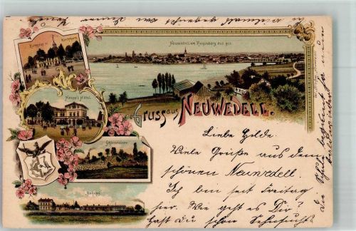 Neuwedell 1901 Rathaus Hotel Haeppe Schloss-Ruine Bahnhof
