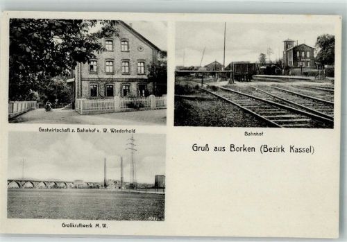 Borken Bahnhof Gasthaus zum Bahnhof Motorrad Großkraftwerk