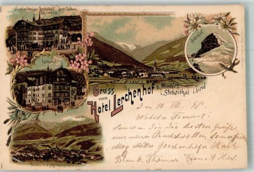 Mieders 1898 Hotel Pension Lerchenhof Zuckerhütl Stadtpost Augsburg