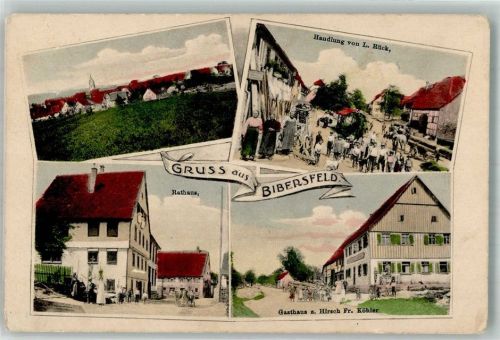 Bibersfeld 1915 Rathaus Handlung Rück Gasthaus zum Hirsch