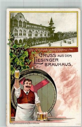 Wien 1909 Brauerei Gasthaus Liesinger Brauhaus