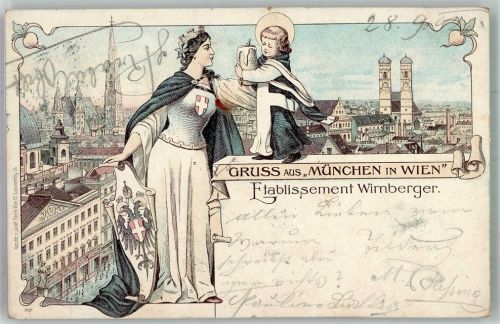 Wien Austria Münchner Kindl Gruss aus München in Wien Gasthaus Wimberger