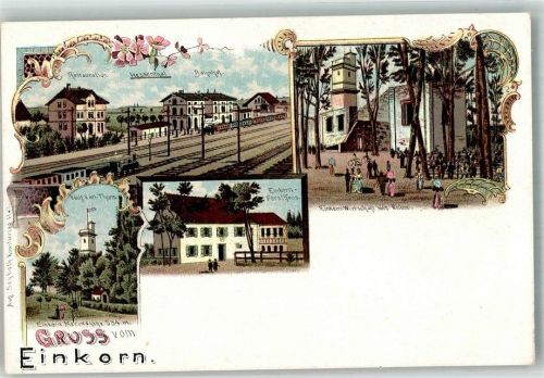Einkorn Bahnhof Bahnhofgastaus König Karl-Turm Gasthaus Einkorn Forsthaus