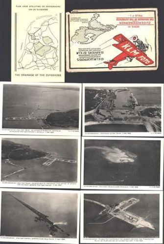 Serie komplett Lot mit 10 AK Luftaufnahmen im Originalumschlag Zuiderzeewerken
