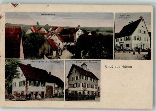 Hütten Schul- und Rathaus Geschäft Breuninger Gasthaus Bürk