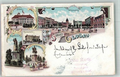 Glogau 1900 Kriegerdenkmal Schloss Kaiser Wilhelm Denkmal Wilhelmsplatz
