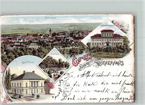 Cerveny Hrádek Gasthaus Schloss Gassthaus Lithogaphie