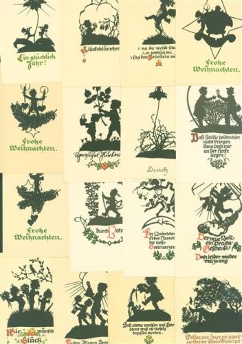 Lot mit 39 AK Scherenschnitte Plischke, G. Posten 21 bis 100 AK
