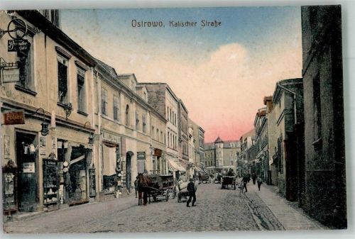 Ostrowo 1917 Kalischer Straße Geschäft Feldpost WK I