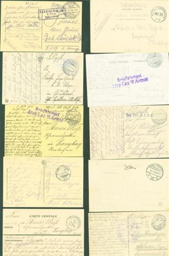 Lot mit 30 AK Frankreich Westfront