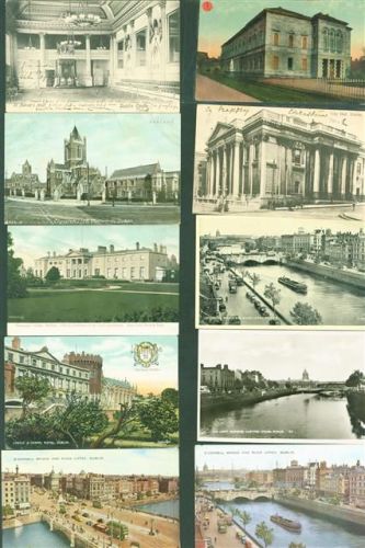Dublin Lot mit 23 AK Punkte auf den Plastikhüllen