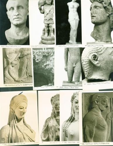 Lot mit 32 AK Skulpturen Vasen Relief