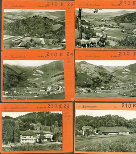 Buchenbach Lot mit 9 AK Musterkarten Original aus Metzarchiv Bestellvorgänge und Auflagenzahlen