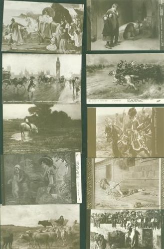 Paris Lot mit 26 AK Gemälde untersch. Künstler