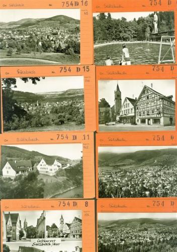 Sulzbach Lot mit 10 AK Musterkarten Original aus Metzarchiv Bestellvorgänge und Auflagenzahlen
