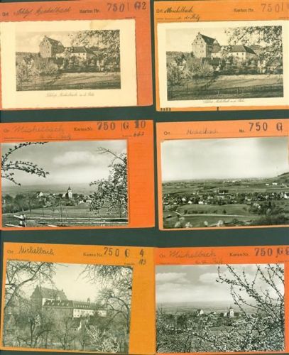 Michelbach an der Bilz Lot mit 10 AK Musterkarten Original aus Metzarchiv Bestellvorgänge und Auflagenzahlen