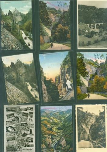 Höllental Lot mit 22 AK und 9 Fotos Originale aus dem Archiv des Metzverlages Klebereste rückseitig