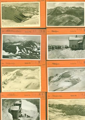 Edmund Probst Haus Lot mit 18 AK Nebelhorn Musterkarten Original aus Metzarchiv Bestellvorgänge und Auflagenzahlen