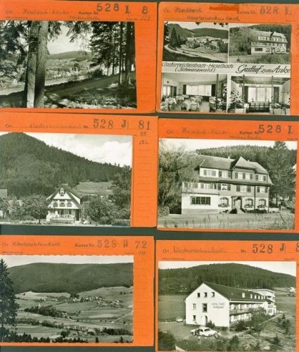 Klosterreichenbach Lot mit 10 AK Musterkarten Original aus Metzarchiv Bestellvorgänge und Auflagenzahlen