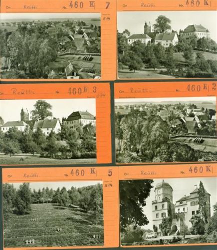 Reutti Lot mit 7 AK Musterkarten Original aus Metzarchiv Bestellvorgänge und Auflagenzahlen