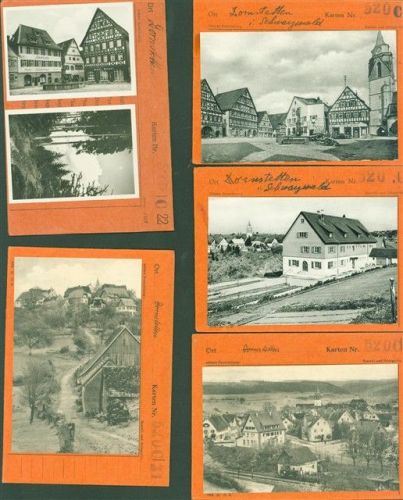 Dornstetten Lot mit 10 AK Musterkarten Original aus Metzarchiv Bestellvorgänge und Auflagenzahlen