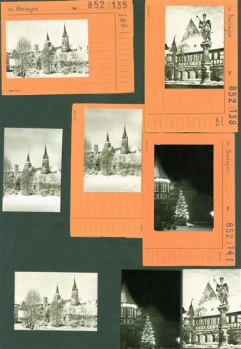 Öhringen Lot mit 4 AK und 14 Fotos 6x9cm viele mehrfach Musterkarten Original aus Metzarchiv Bestellvorgänge und Auflagenzahlen