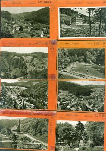 Schönmünzach Lot mit 14 AK Musterkarten Original aus Metzarchiv Bestellvorgänge und Auflagenzahlen