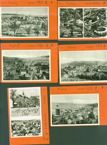 Arzberg Lot mit 7 AK Musterkarten Original aus Metzarchiv Bestellvorgänge und Auflagenzahlen