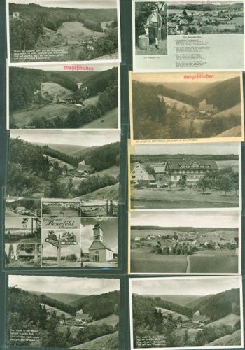 Besenfeld Lot mit 19 AK Originale aus dem Archiv des Metzverlags Klebereste rückseitig