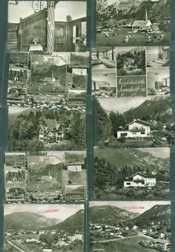 Bayerisch Gmain Lot mit 13 AK und 7 Fotos Originale aus dem Archiv des Metzverlages rückseitig Klebereste