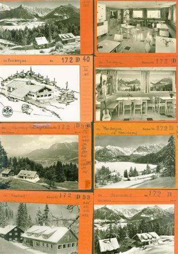 Freibergsee Lot mit 16 AK Musterkarten Original aus Metzarchiv Bestellvorgänge und Auflagenzahlen