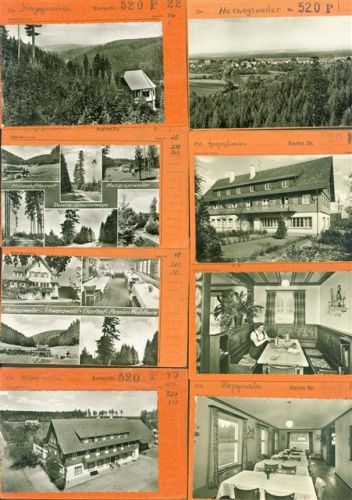 Herzogsweiler Lot mit 11 AK Musterkarten Original aus Metzarchiv Bestellvorgänge und Auflagenzahlen