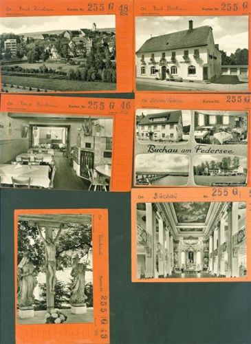 Bad Buchau Lot mit 7 AK Musterkarten Original aus Metzarchiv Bestellvorgänge und Auflagenzahlen